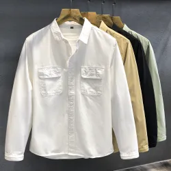 Men’s Solid Full Sleeve Casual Shirt with Pockets
