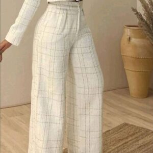 White Checkered Co-ord Set