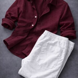Burgundy Luxe Combo" or "Wine & White Ensemble